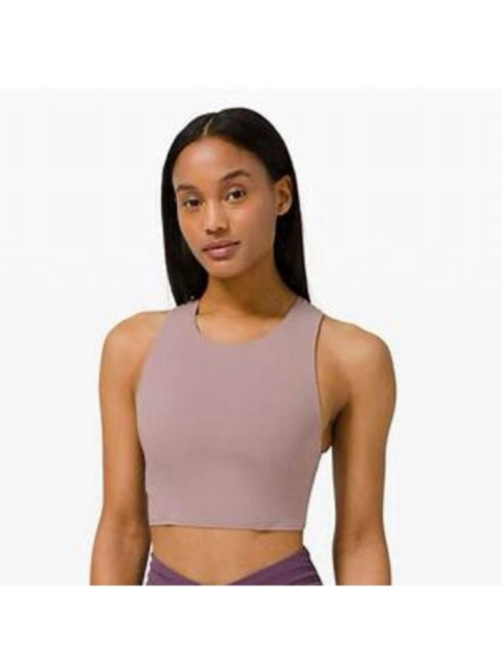 Lululemon Forward Fold Bra violet light support sports bra workout top sz 2